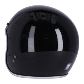 13 1/2 Skull Bucket Helmet, Black Open Face Helmet 13 And A Half Company