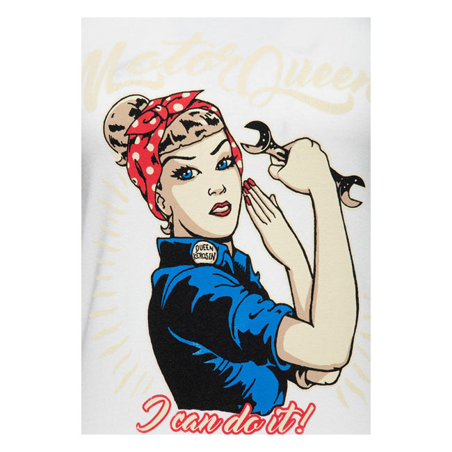 Queen Kerosin Motor Queen I Can Do It T Shirt Off White T-Shirt King Kerosin