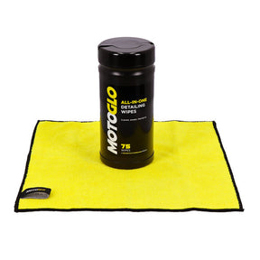 Moto Glo, Detailing Wipes Dispenser And Microfiber Cloth Bike Cleaners And Polishing Moto Glo