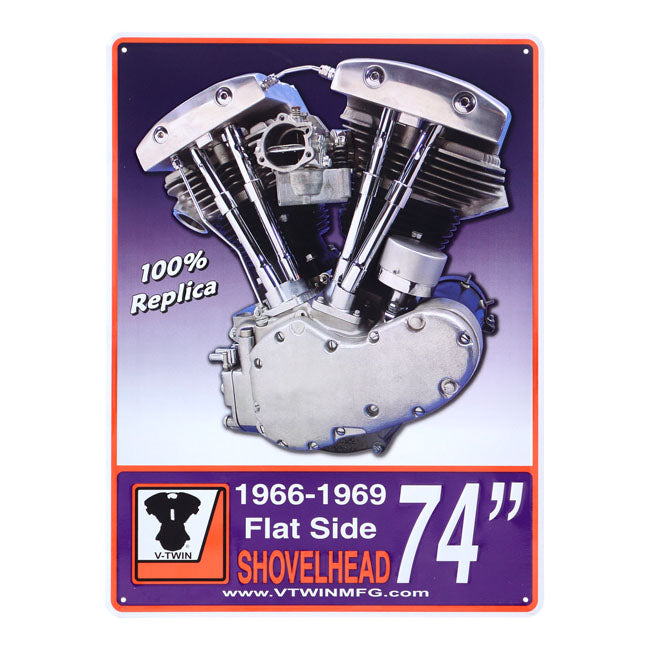 V Twin Mfg, Motor Plaque V Twin Engine Models V Twin Mfg