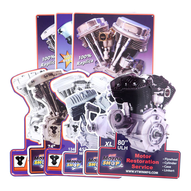 V Twin Mfg, Motor Plaque V Twin Engine Models V Twin Mfg