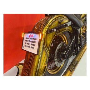 Dmp, 3 1 License Plate Frame 3.0 Nl Be. Gloss Black License Plate Frames Danish Motorcycle Parts