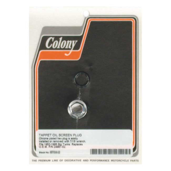 Colony, hex plug oil screen crankcase. Chrome Crankcase Bolt Kits Colony