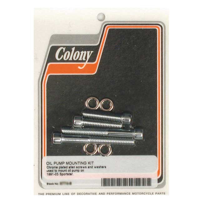 Colony, oil pump mount kit. Chrome allen Oil Pumps Mount Kits Colony