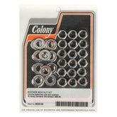 Colony, Shovel rocker box top nut kit. Chrome, OEM style Rocker Box Mount Kits Colony