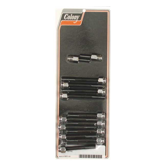 Colony, Sportster rocker box bolt kit. Cap style, chrome Rocker Box Mount Kits Colony