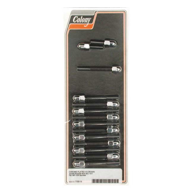 Colony, Sportster rocker box bolt kit. Acorn, chrome Rocker Box Mount Kits Colony