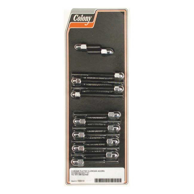 Colony, Sportster rocker box bolt kit. Acorn, chrome Rocker Box Mount Kits Colony