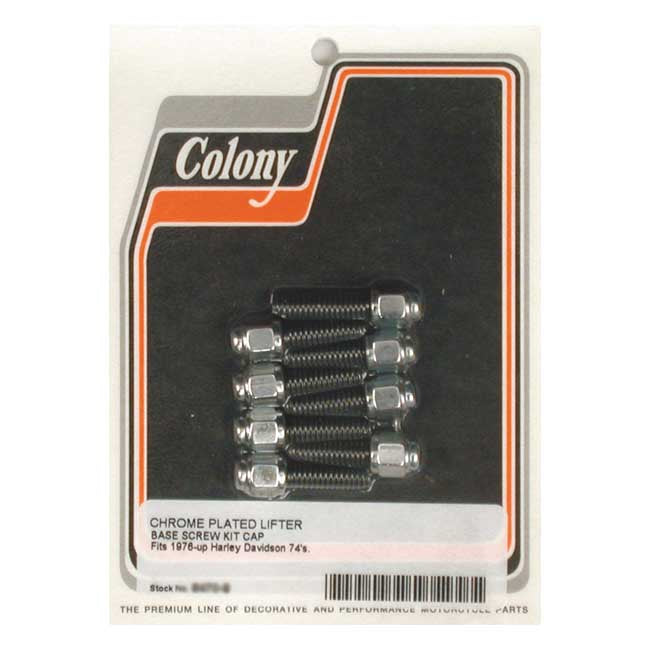 Colony, tappet block mount kit. Cap style, chrome Tappet Block Mount Kits Colony