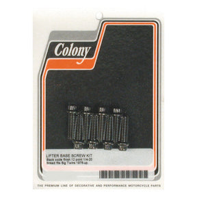 Colony, tappet block mount kit. OEM style, black Tappet Block Mount Kits Colony