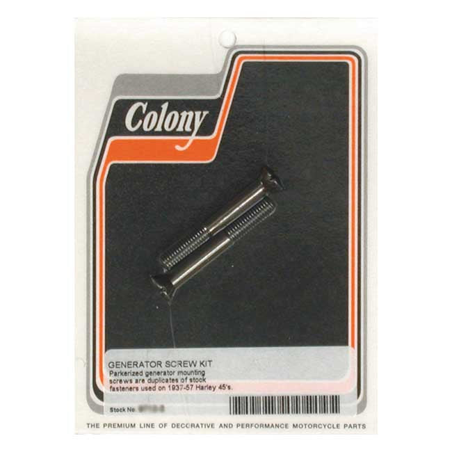 Colony, generator mount kit. Black. OEM style Generator Mount Kits Colony