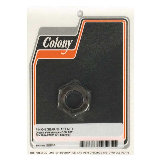 Colony, nut. Pinion and sprocket shaft Sprocket Shafts Nuts Colony