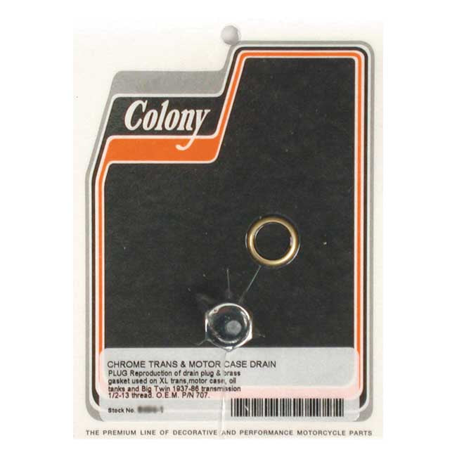 Colony Chr Hex Drain Plug 1/2 13 Oil Drain Plugs Colony