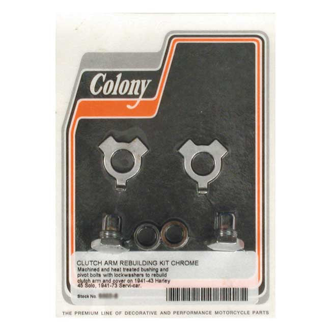 Colony, clutch arm rebuild kit. Chrome Clutch Release Kits Colony