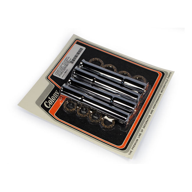 Colony, 48-E79 lower pushrod cover kit. Chrome Pushrod Covers Colony