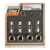 Colony, 36-39 upper pushrod cover kit. Chrome Pushrod Covers Colony