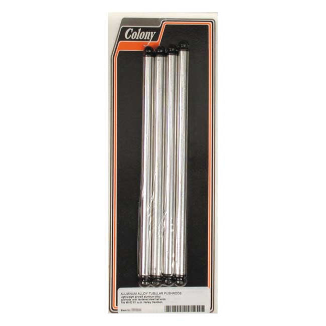 Colony, 61" Pan aluminum non-adj. pushrod set Pushrod Kits Colony
