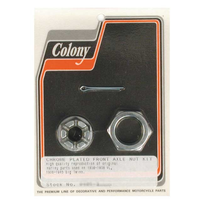 Colony axle nut kit. Front Wheel Axles Hardware Kits Colony