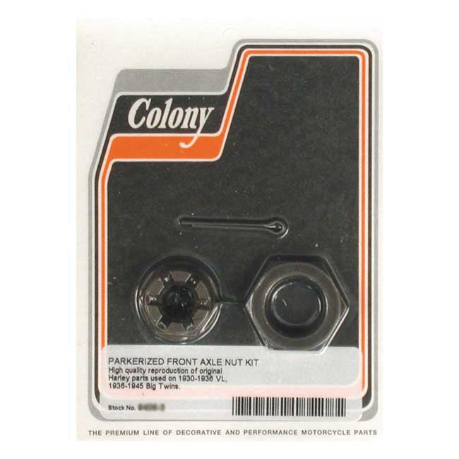 Colony axle nut kit. Front Wheel Axles Hardware Kits Colony