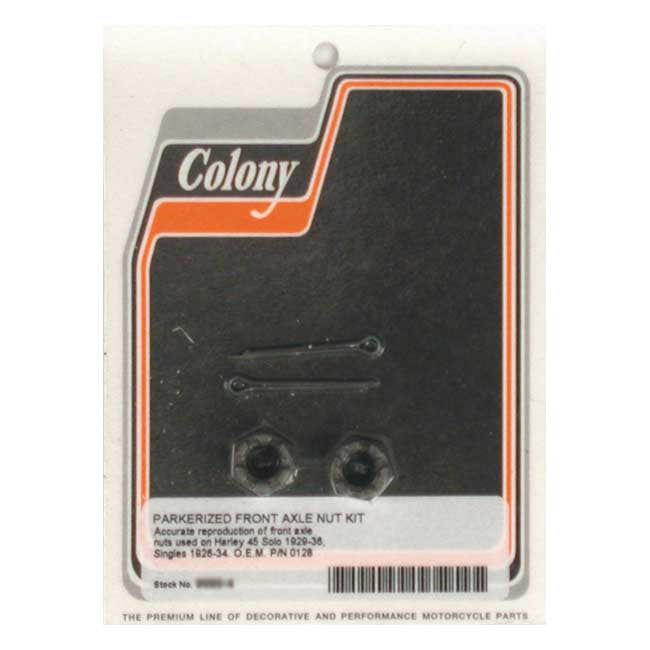 Colony axle nut kit. Front Wheel Axles Hardware Kits Colony