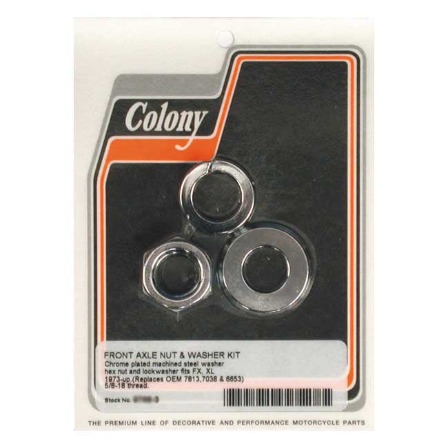 Colony axle nut & washer kit Wheel Axles Hardware Kits Colony