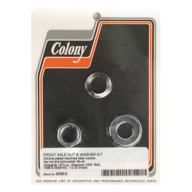 Colony Kit Nut/Wshr 72 19 Wg Ch Wheel Axles Hardware Kits Colony