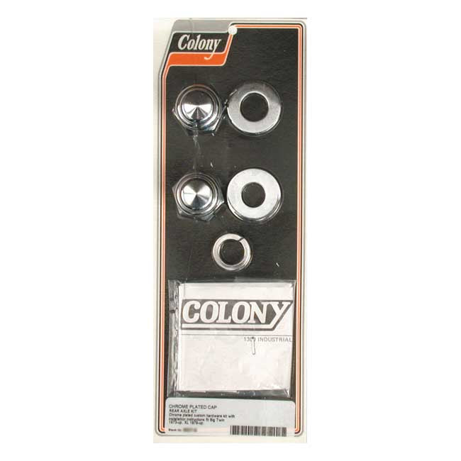 Colony rear axle cap nut conv. Kit Wheel Axles Hardware Kits Colony