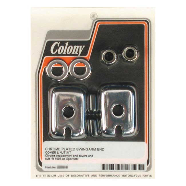 Colony swingarm end cap & nut kit Wheel Axles Adjusters Colony