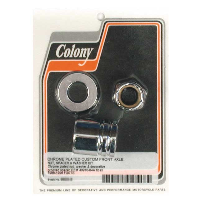 Colony axle spacer kit front, grooved Wheel Axles Spacers Colony