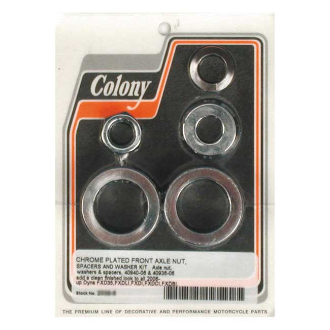 Colony Spacer Kit Frt 06 07 Fxd Wheel Axles Spacers Colony