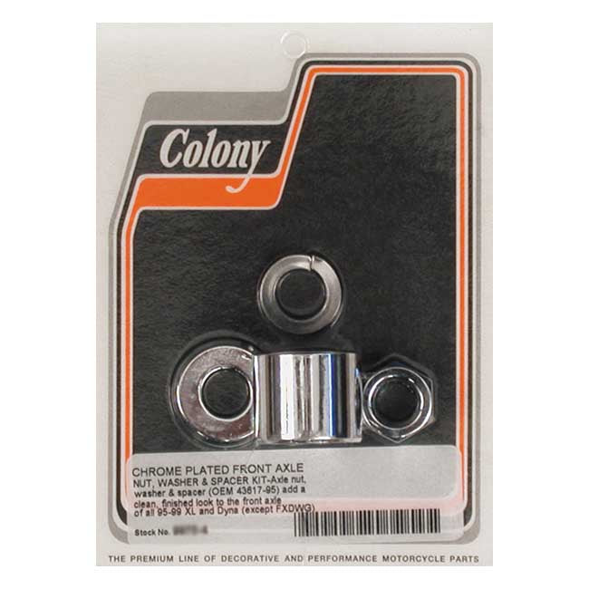 Colony F.Axle Sp. 95 99 Dyna/Xl Wheel Axles Spacers Colony