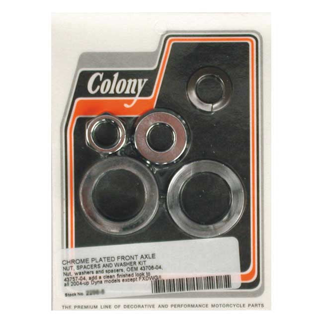 Colony Spacer Fr Axle 04 05 Fxd Wheel Axles Spacers Colony