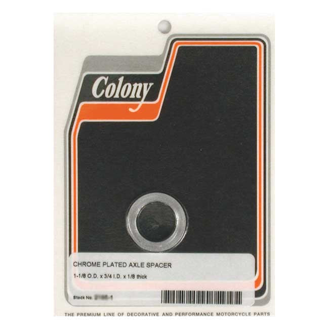 Colony univ. Axle spacer 1/8" long Wheel Axles Spacers Colony