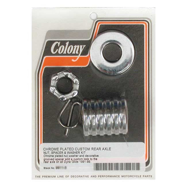 Colony axle spacer kit rear, grooved Wheel Axles Spacers Colony