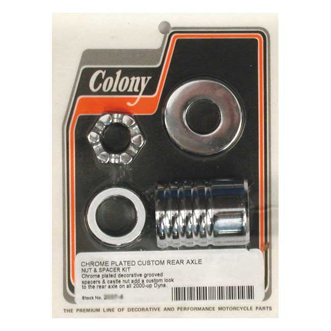 Colony axle spacer kit rear, grooved Wheel Axles Spacers Colony