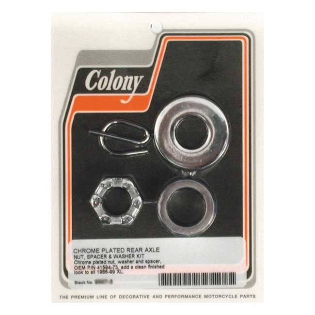 Colony axle spacer kit rear, smooth Wheel Axles Spacers Colony