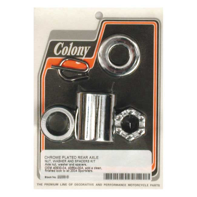 Colony axle spacer kit rear, smooth Wheel Axles Spacers Colony