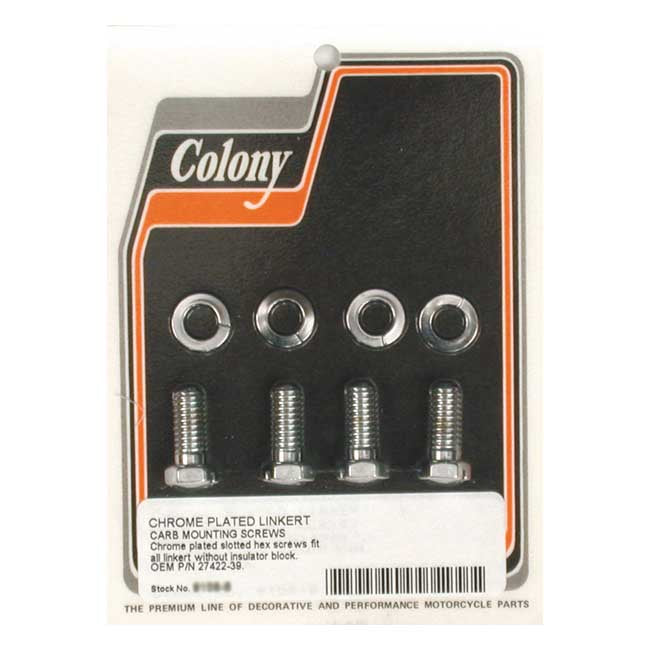 Colony, mount bolt Linkert carburetor. Standard length Intake Mount Kits Colony