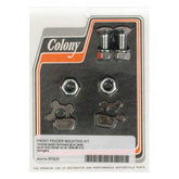 Colony, front fender mount kit. Chrome Fender Mount Kits Colony