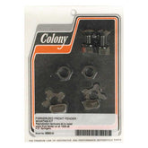 Colony, front fender mount kit. Parkerized Fender Mount Kits Colony