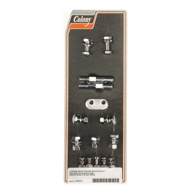 Colony, rear fender mount kit. Chrome Fender Mount Kits Colony