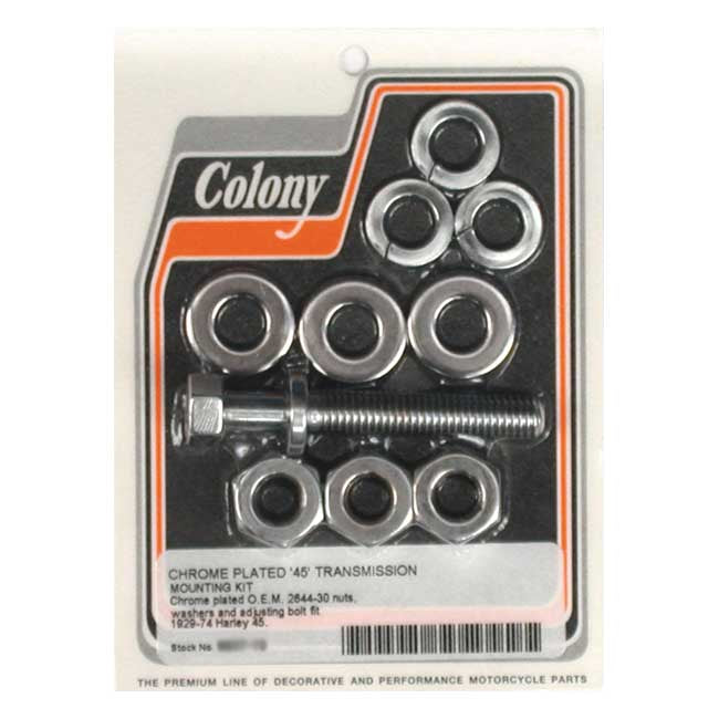 Colony, transmission mount kit. Chrome Transmission Mounting Kits Colony