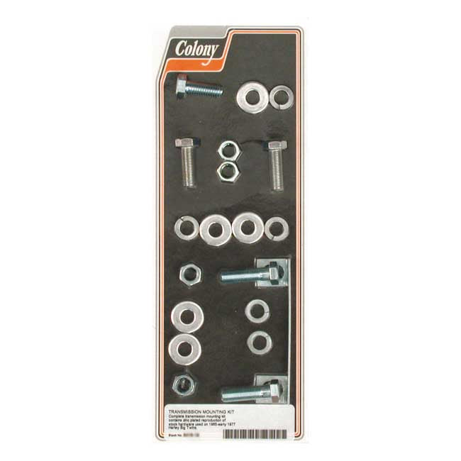 Colony, transmission mount kit. Zinc Transmission Mounting Kits Colony