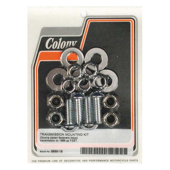 Colony, transmission mount kit. Chrome Transmission Mounting Kits Colony