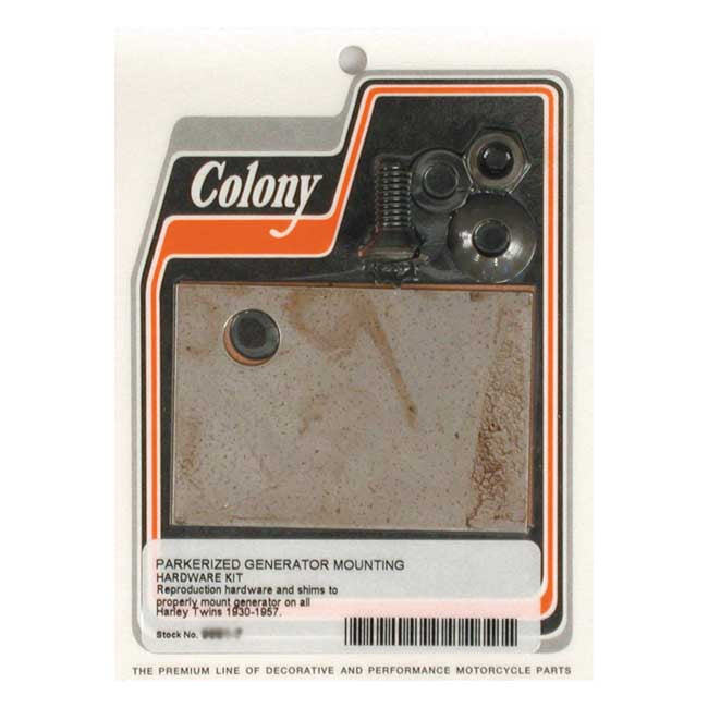 Colony, generator mount kit. Parkerized Generator Mount Kits Colony
