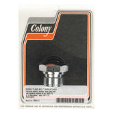 Colony, 35mm fork tube cap bolt. Chrome Fork Tube Caps Colony