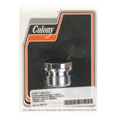 Colony, 39mm fork tube plug. Flat Top. Chrome Fork Tube Caps Colony