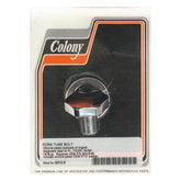Colony, 41mm fork tube cap bolt. Flat Top. Chrome Fork Tube Caps Colony