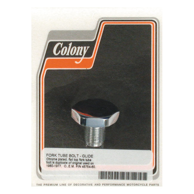 Colony Bolt Fork Tube Chrome Fork Tube Caps Colony