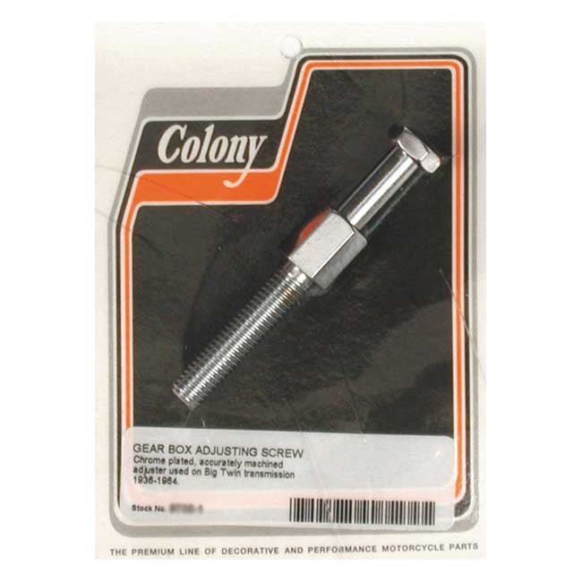 Colony, transmission adjuster bolt. Chrome Transmission Adjuster Bolts Colony